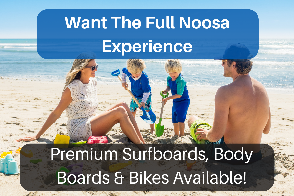 Noosa beach holiday hire and surfboard hire