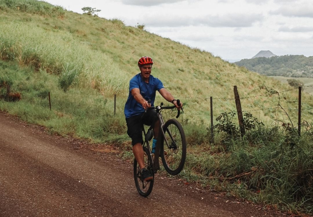 Bike On Bike Tours in Noosa Hinterland, having fun in the hills
