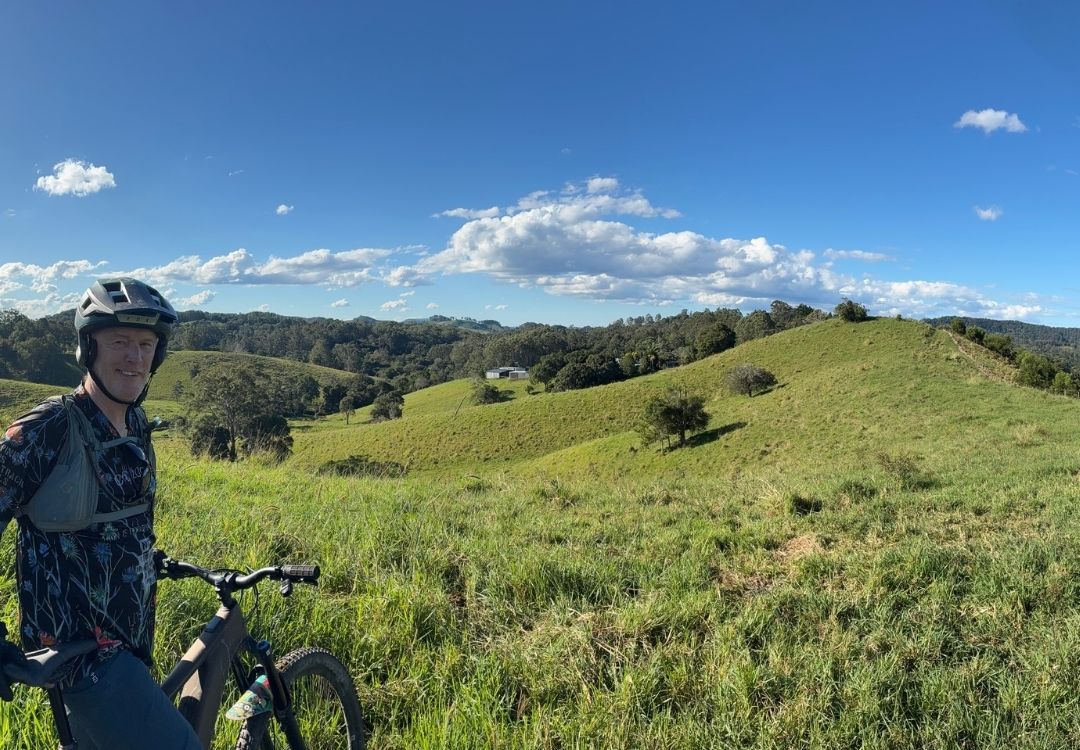 Bike On Bike Tours in Noosa Hinterland with views over the landscape