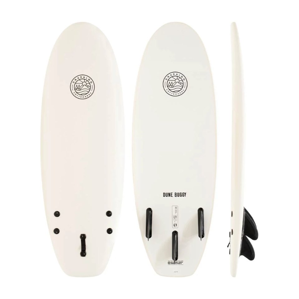 Gnaraloo Dune Buggy kids soft surfboard, deck, bottom and side